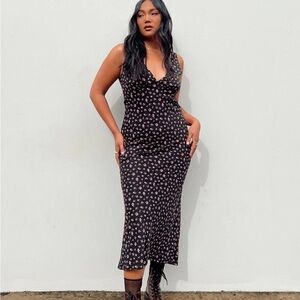 Princess Polly Sariah black floral midi